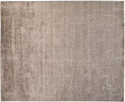 Marlena Abstract Handwoven Rug - Taupe/Ivory - Gray - Gray