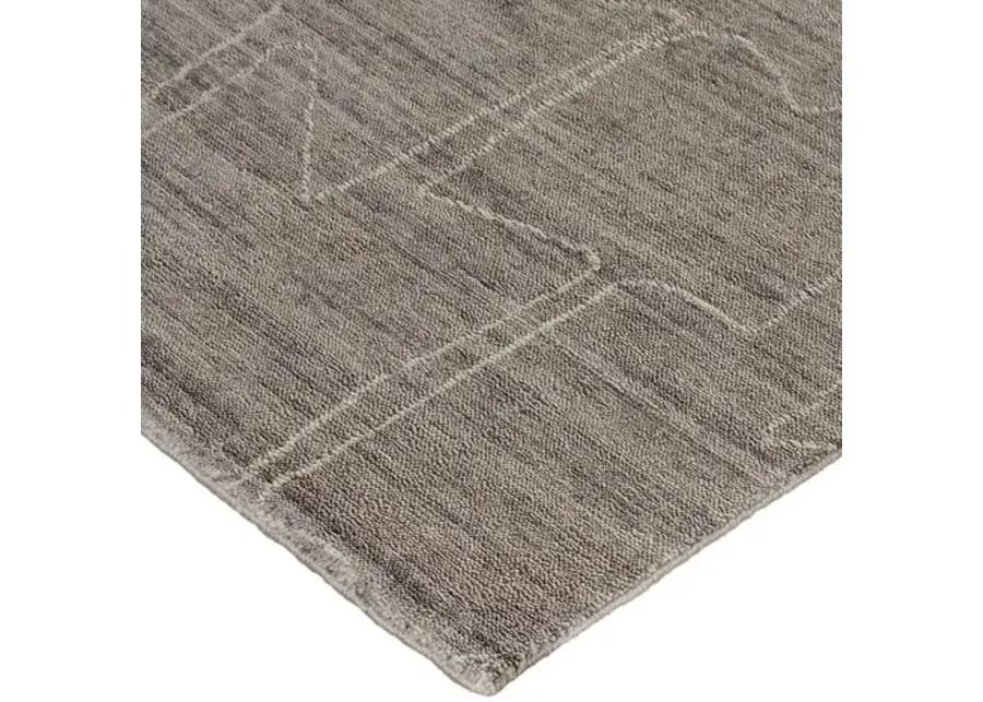 Marlena Abstract Handwoven Rug - Taupe/Ivory - Gray - Gray