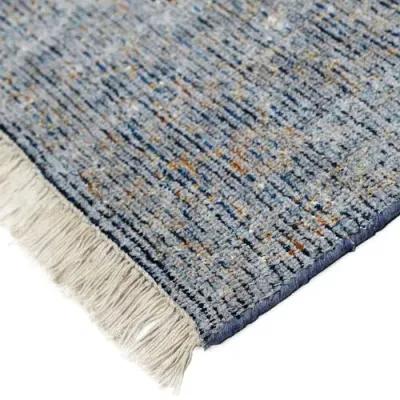 Renée Distressed Handwoven Rug - Blue - Blue