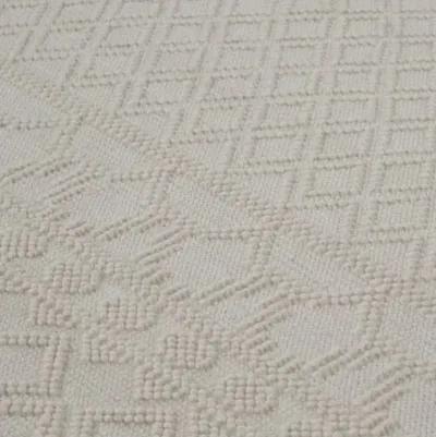 Lauren Geometric Handwoven Rug - Ivory - Ivory