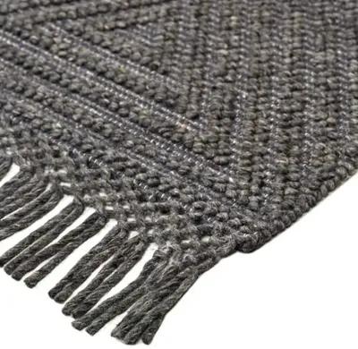 Lauren Geometric Handwoven Rug - Gray - Gray