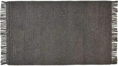 Lauren Geometric Handwoven Rug - Gray - Gray