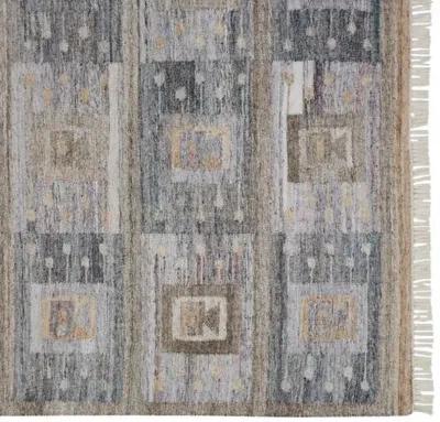 Estie Geometric Handwoven Rug - Charcoal - Gray - Gray