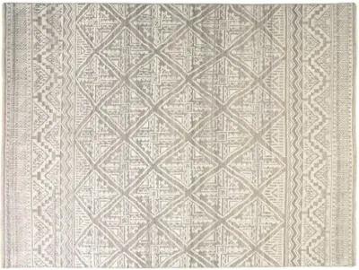 Alice Geometric Hand-Knotted Rug - Beige/Gray - Beige