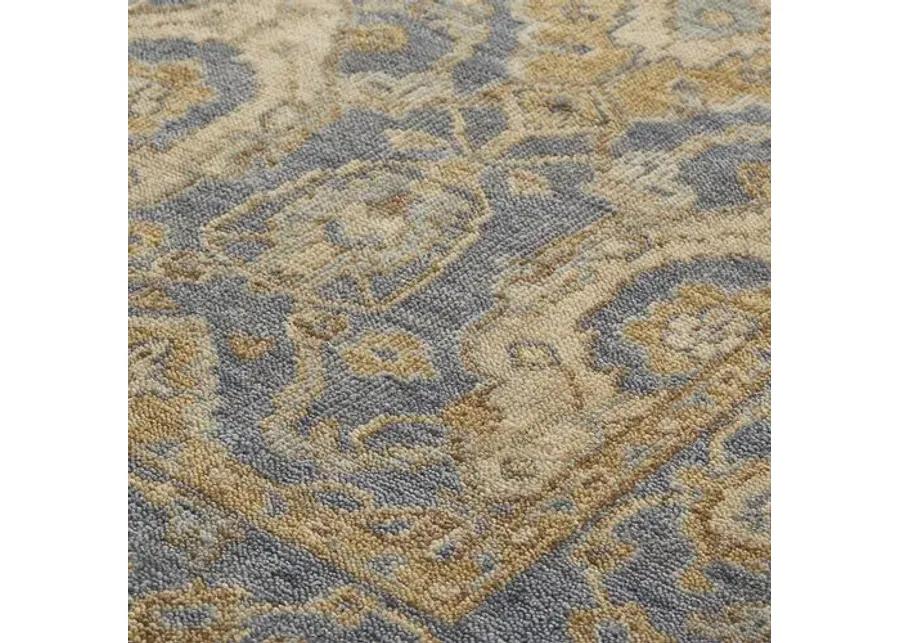 Iris Ornamental Hand-Knotted Rug - Light Blue/Beige - Blue