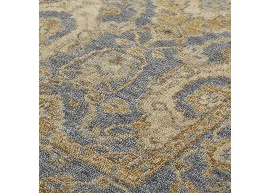 Iris Ornamental Hand-Knotted Rug - Light Blue/Beige - Blue