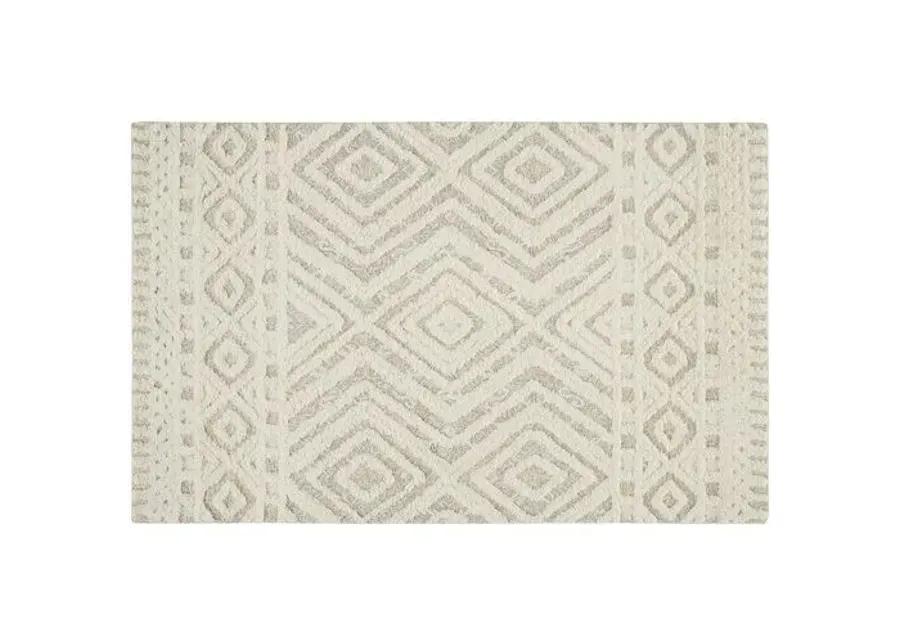 Emmalee Geometric Hand-Tufted Rug - Beige - Beige