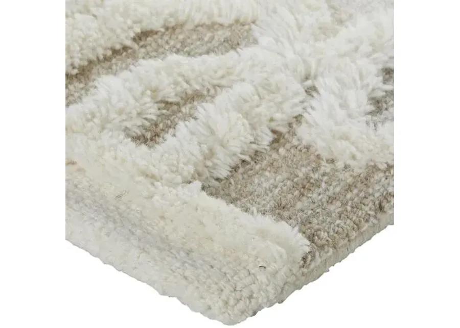 Emmalee Geometric Hand-Tufted Rug - Ivory - Ivory