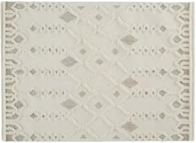 Emmalee Geometric Hand-Tufted Rug - Ivory - Ivory