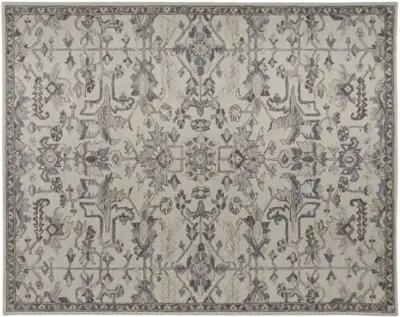 Farrah Ornamental Hand-Tufted Rug - Ivory/Gray - Gray