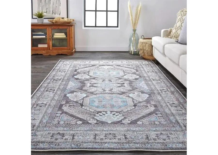 Parker Medallion Rug - Grey - Gray - Gray