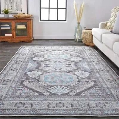 Parker Medallion Rug - Grey - Gray - Gray