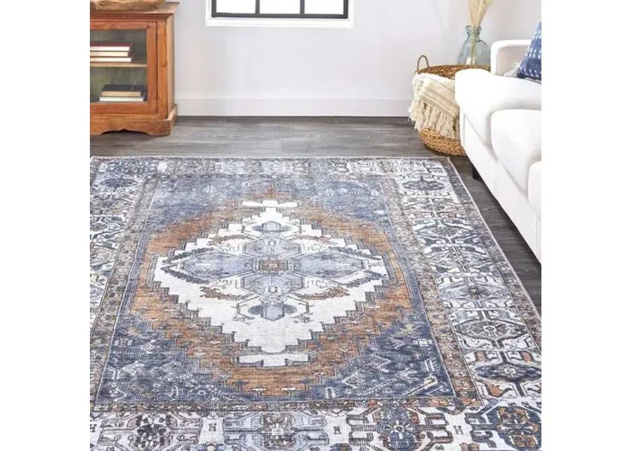 Parker Medallion Rug - Blue - Blue