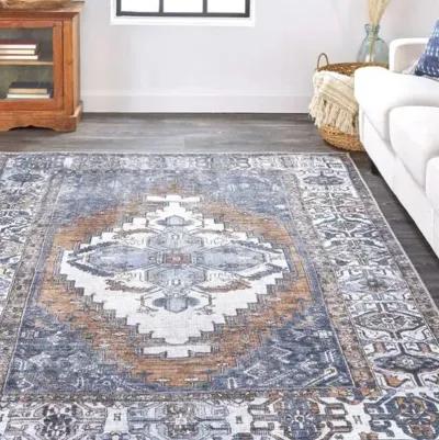 Parker Medallion Rug - Blue - Blue