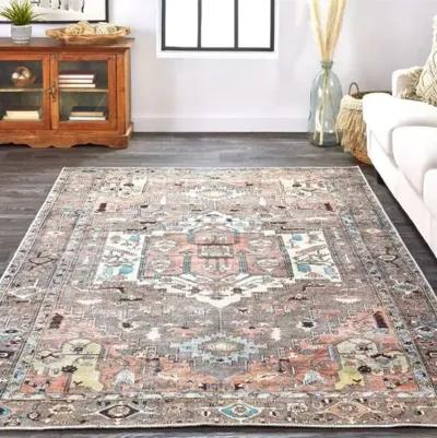 Parker Medallion Rug - Grey - Gray - Gray