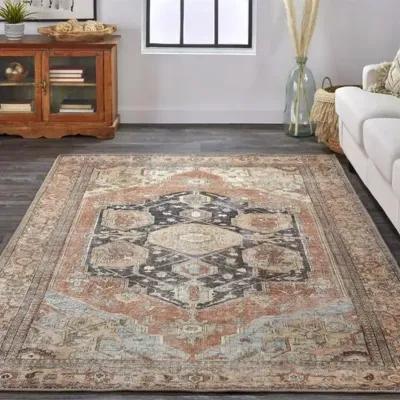 Parker Medallion Rug - Brown/Rust - Brown