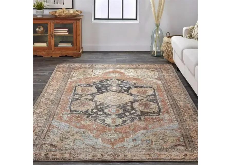 Parker Medallion Rug - Brown/Rust - Brown