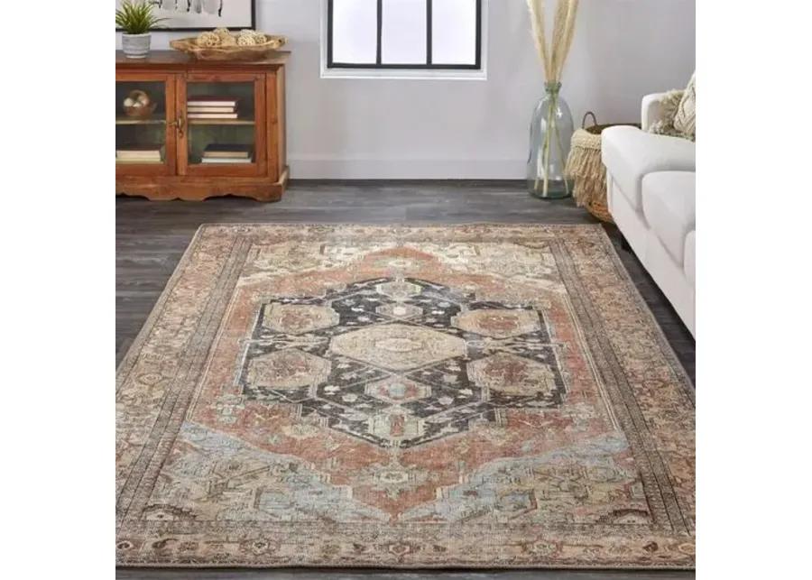 Parker Medallion Rug - Brown/Rust - Brown