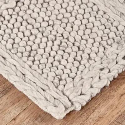 Genet Geometric Handwoven Rug - Ivory - Ivory