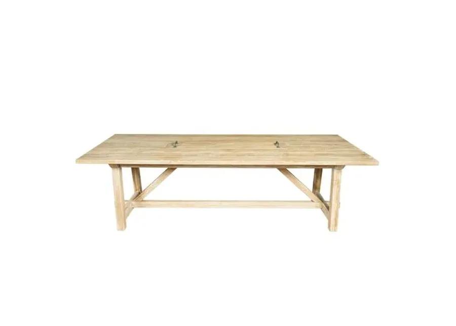 Harvest Teak Outdoor Table - Natural - Lauren Liess - Brown