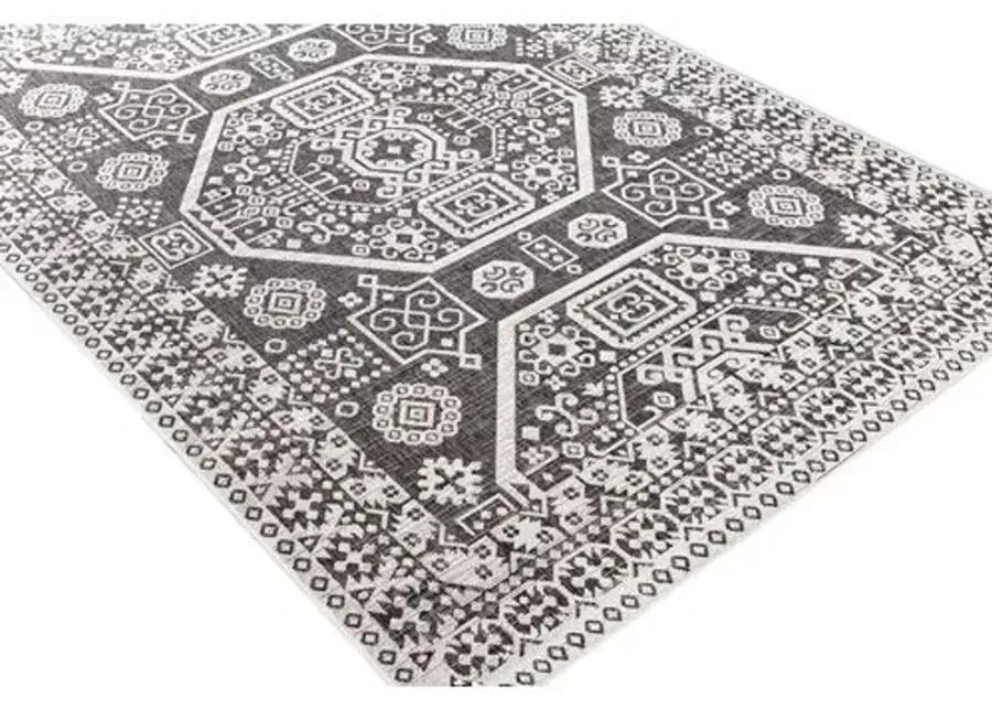 Persephone Outdoor Rug - Medium Gray - Gray