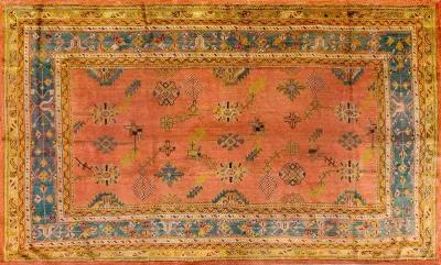 Turkish Oushak Rug 13'5" x 8'5" - Orange - Orange