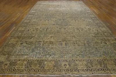 Indian Rug 19'8" x 10'4" - Blue - Blue