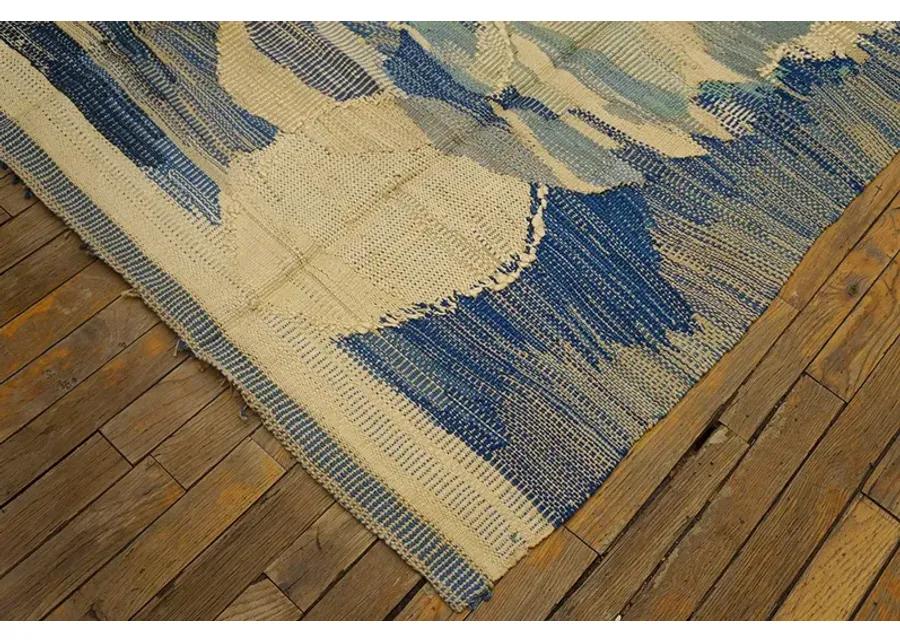 American Art Deco Rug 7'7" x 4'3" - Blue - Blue