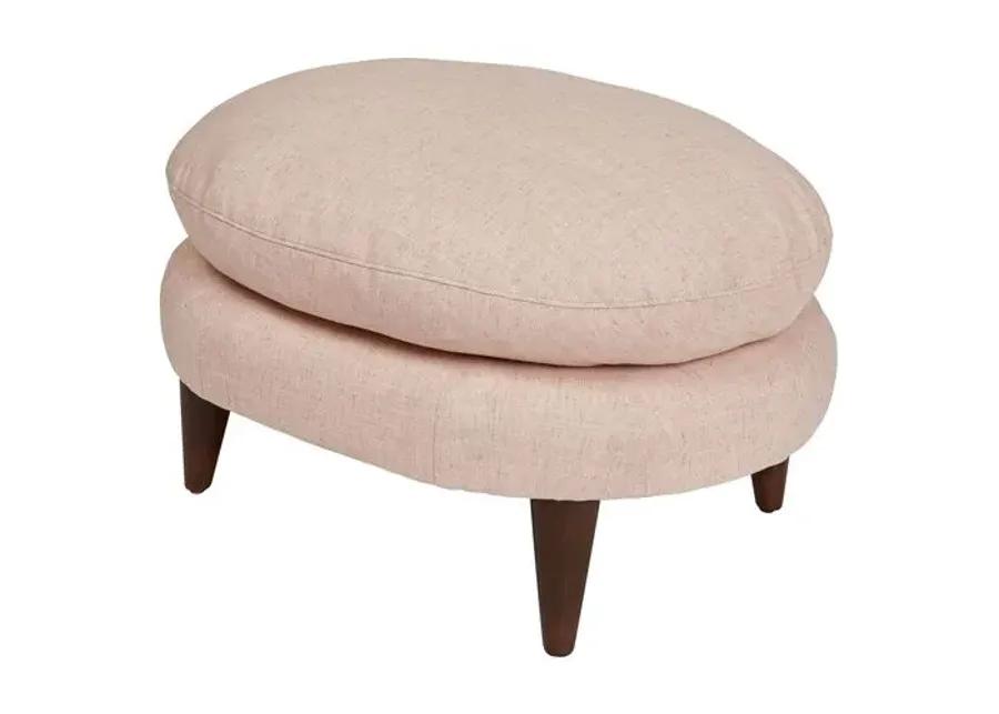 Kim Salmela - Lowell Linen Footstool - Pink