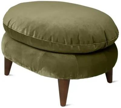 Kim Salmela - Lowell Velvet Footstool - Green