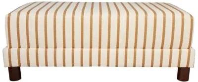 Kim Salmela - Cutler Rectangular Ottoman - Linen Stripe - Yellow