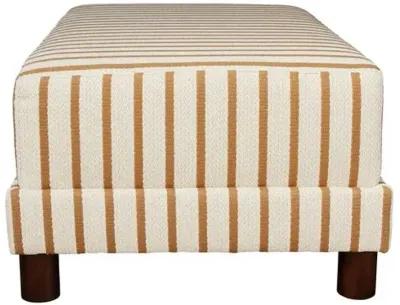 Kim Salmela - Cutler Rectangular Ottoman - Linen Stripe - Yellow