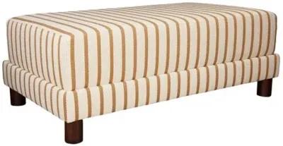 Kim Salmela - Cutler Rectangular Ottoman - Linen Stripe - Yellow