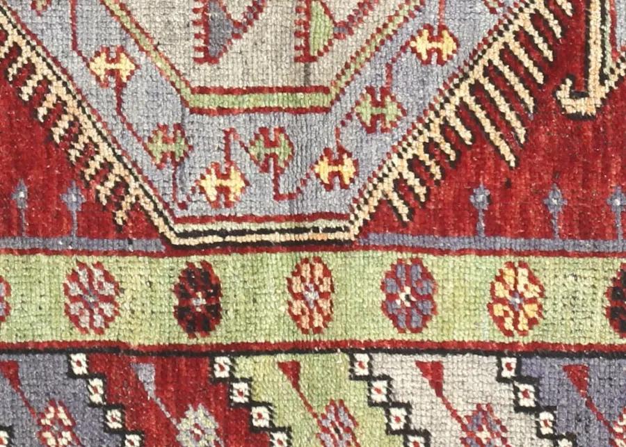 1960s Turkish Oushak Rug - 3'4" x 5' - Nalbandian - Red - Red