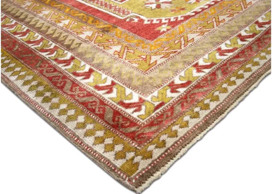 1960s Turkish Oushak Rug - 5' x 7'6" - Nalbandian - Red - Red