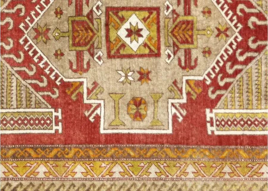 1960s Turkish Oushak Rug - 5' x 7'6" - Nalbandian - Red - Red