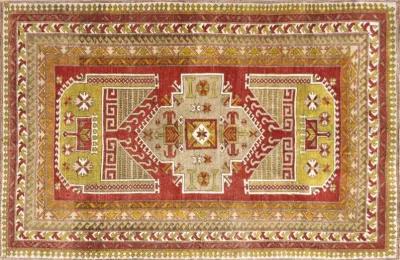 1960s Turkish Oushak Rug - 5' x 7'6" - Nalbandian - Red - Red