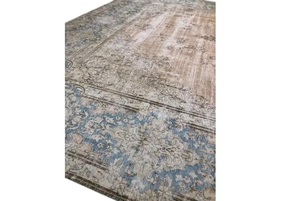 10'x14' Drake Rug - Taupe/Blue - F.J. Kashanian - Blue