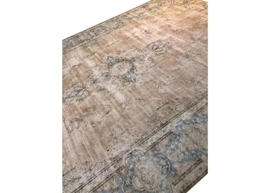 10'x14' Drake Rug - Taupe/Blue - F.J. Kashanian - Blue