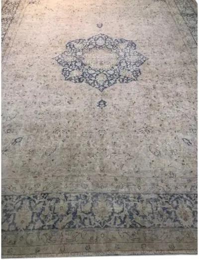 9'6"x12'6" Anthony Rug - Ivory/Blue - F.J. Kashanian - Ivory