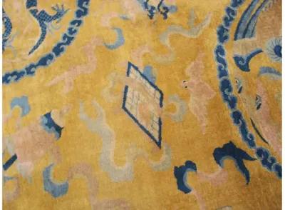 Chinese Peking Rug 10'10" x 14'10" - Gold - Gold