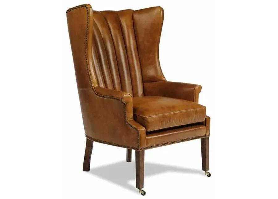 Lauren Liess - Philosopher Leather Wing Chair - Brown