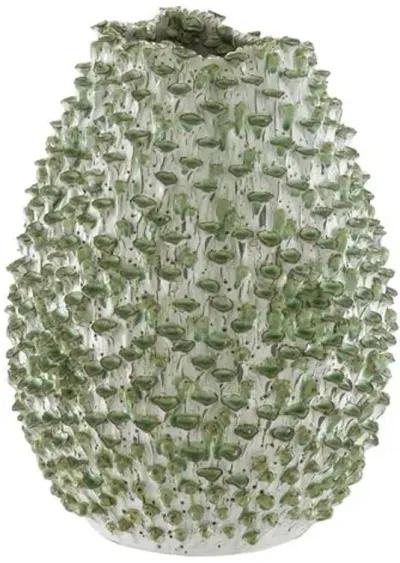 Medium Milione Milione Vase - White/Green - Currey & Company