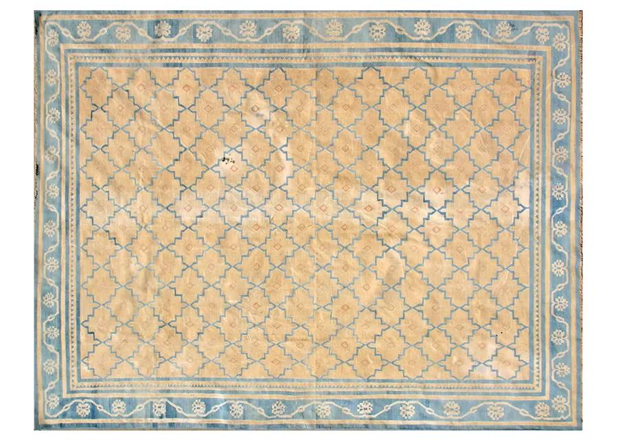 Indian Dhurrie Rug 8'0" x 10'0" - Beige - Beige