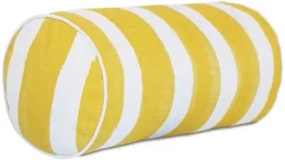 Pergola Bolster Outdoor Pillow - Yellow/White