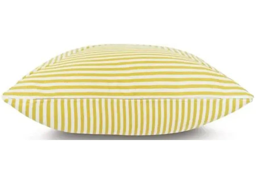 Ahoy 20x20 Outdoor Pillow - Lemon/White