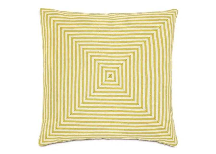 Ahoy 20x20 Outdoor Pillow - Lemon/White