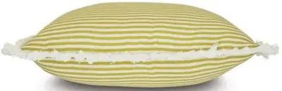 Ahoy 20x20 Outdoor Fringe Pillow - Lemon/White