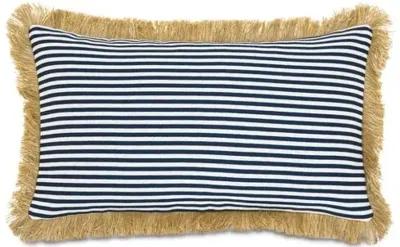 Ahoy Lumbar Outdoor Pillow - Navy/Tan