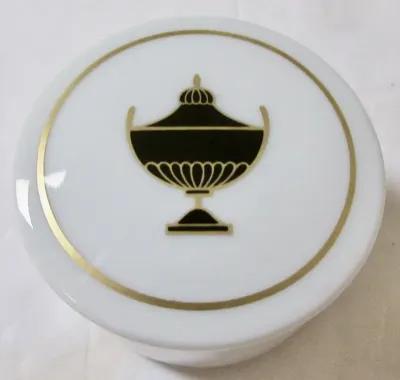 Ginori Italian Porcelain Urn Box w/Box - The Emporium Ltd. - Black